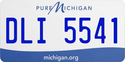 MI license plate DLI5541
