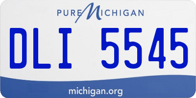 MI license plate DLI5545