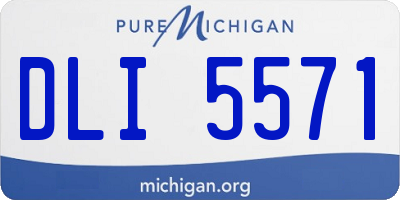 MI license plate DLI5571