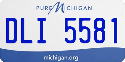 MI license plate DLI5581