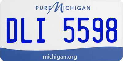 MI license plate DLI5598