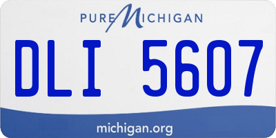 MI license plate DLI5607