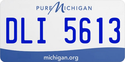 MI license plate DLI5613