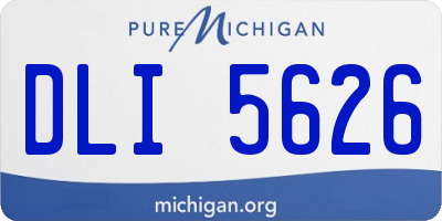 MI license plate DLI5626