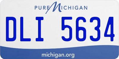 MI license plate DLI5634