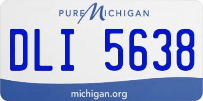 MI license plate DLI5638