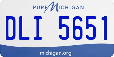 MI license plate DLI5651