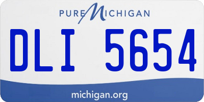 MI license plate DLI5654