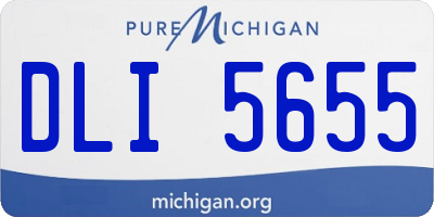 MI license plate DLI5655
