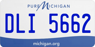 MI license plate DLI5662