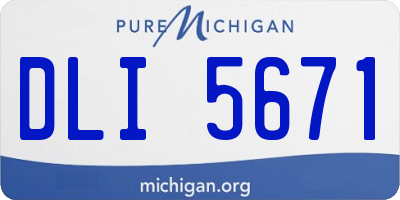 MI license plate DLI5671