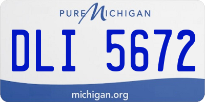 MI license plate DLI5672
