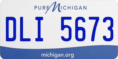 MI license plate DLI5673