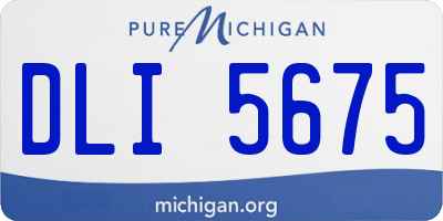 MI license plate DLI5675