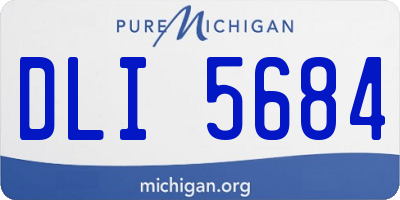 MI license plate DLI5684