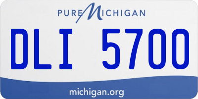 MI license plate DLI5700
