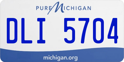 MI license plate DLI5704