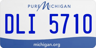 MI license plate DLI5710