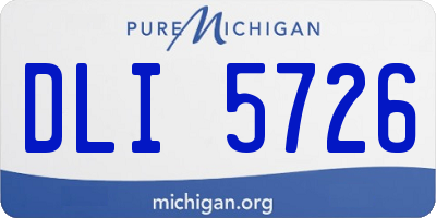 MI license plate DLI5726