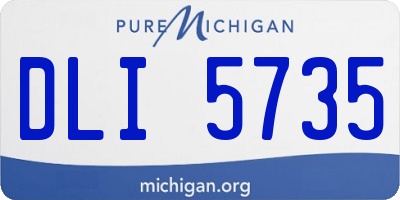 MI license plate DLI5735