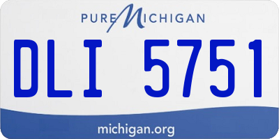 MI license plate DLI5751