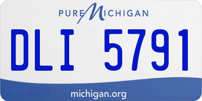 MI license plate DLI5791