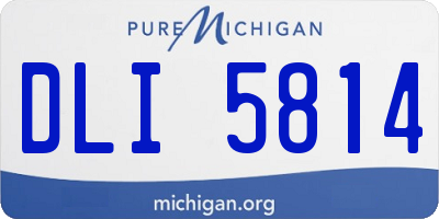 MI license plate DLI5814
