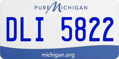MI license plate DLI5822
