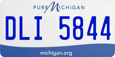 MI license plate DLI5844