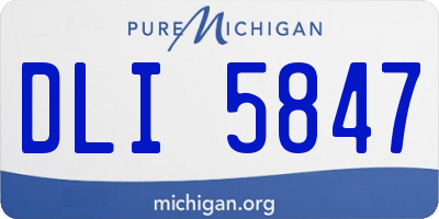 MI license plate DLI5847
