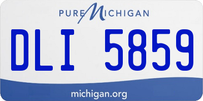 MI license plate DLI5859