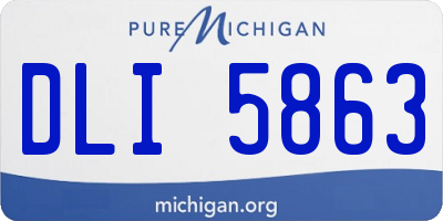 MI license plate DLI5863
