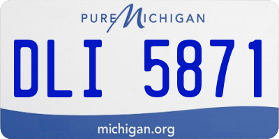 MI license plate DLI5871
