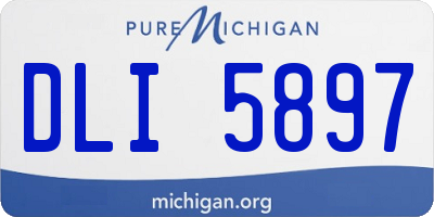 MI license plate DLI5897