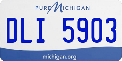 MI license plate DLI5903