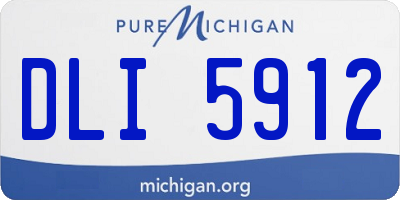 MI license plate DLI5912