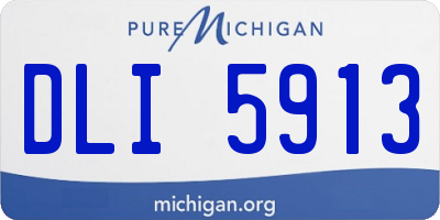 MI license plate DLI5913