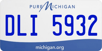 MI license plate DLI5932