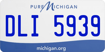 MI license plate DLI5939
