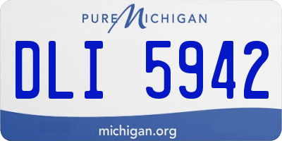 MI license plate DLI5942