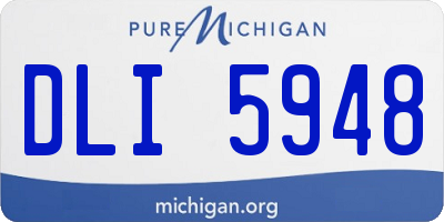 MI license plate DLI5948