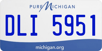 MI license plate DLI5951