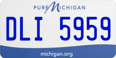 MI license plate DLI5959