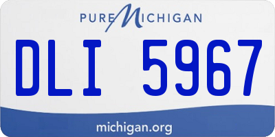 MI license plate DLI5967