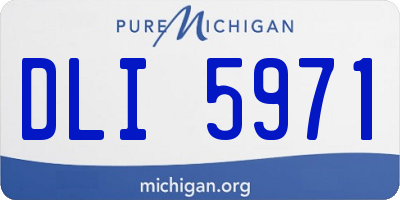 MI license plate DLI5971