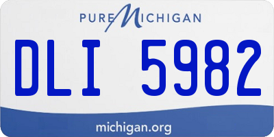 MI license plate DLI5982