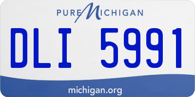 MI license plate DLI5991