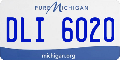 MI license plate DLI6020