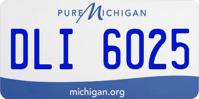 MI license plate DLI6025