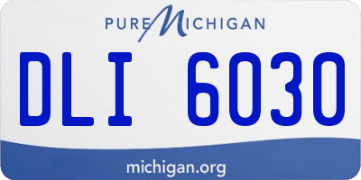 MI license plate DLI6030